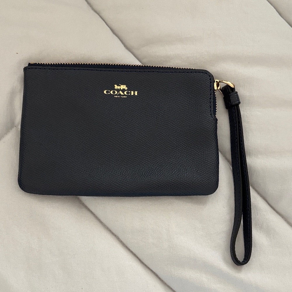 Coach Midnight Black Wristlet